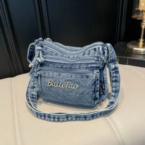 Fashion Casual Women's Crossbody Bag High Quality Denim Shoulder Bag Large Capacity Tote Bag Multi Functional Women‘s Handbags