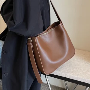 Super Popular Spring and Summer Bag for Women 2026 New Style Pu Leather Women's Bag with a High-End Feel, Large Capacity, Single Shoulder Crossbody Bag for Work